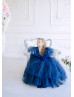 Flutter Sleeves Tulle Unique Flower Girl Dress